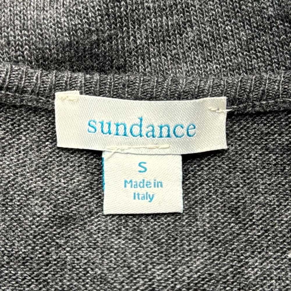 Sundance Charcoal Gray Square Neck Bell Sleeve Sweater Size Small - Picture 7 of 8
